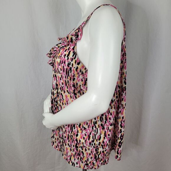 Avenue Sequined Neckline V-Neck Lightweight‎ Sleeveless Blouse Size 22/24 - Picture 4 of 6